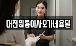 대전원룸이사오가네용달