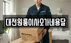 대전원룸이사오가네용달