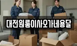 대전원룸이사오가네용달
