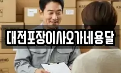 대전포장이사오가네용달