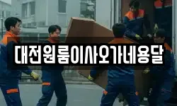 대전원룸이사오가네용달