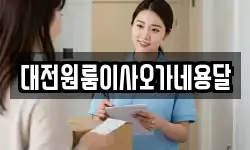 대전원룸이사오가네용달