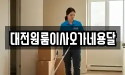 대전원룸이사오가네용달