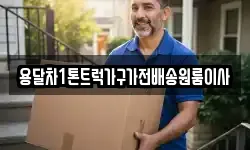 용달차1톤트럭가구가전배송원룸이사