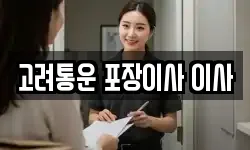 고려통운 포장이사 이사