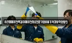 시스템에어컨벽걸이에어컨청소전문기업비용가격대량작업할인