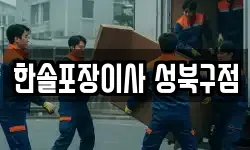 한솔포장이사 성북구점