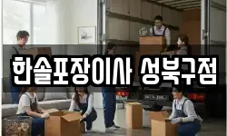 한솔포장이사 성북구점