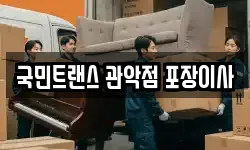 국민트랜스 관악점 포장이사