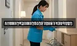 시스템에어컨벽걸이에어컨청소전문기업비용가격대량작업할인