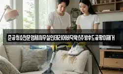준공청소전문업체사무실인테리어바닥왁스주방후드곰팡이제거