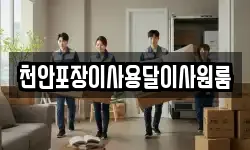 천안포장이사용달이사원룸