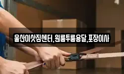 울산이삿짐센터,원룸투룸용달,포장이사