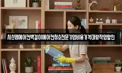 시스템에어컨벽걸이에어컨청소전문기업비용가격대량작업할인