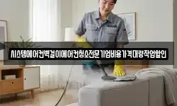 시스템에어컨벽걸이에어컨청소전문기업비용가격대량작업할인