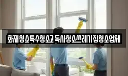 화재청소특수청소고독사청소쓰레기집청소업체