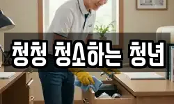 청청 청소하는 청년