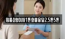 원룸소형이사1톤화물용달2.5톤5톤
