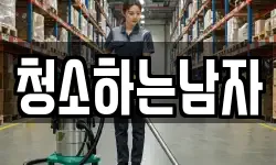 청소하는남자