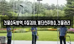 건물소독방역,수질검사,계단신주청소,건물관리
