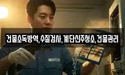 건물소독방역,수질검사,계단신주청소,건물관리