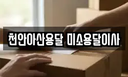 천안아산용달 미소용달이사