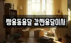 쌍용동용달 값싼용달이사