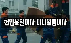 천안용달이사 미니원룸이사