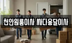 천안원룸이사 싸다용달이사